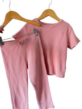 Joe Fresh Dusty Pink Waffle Two-Piece Matching Set 5T